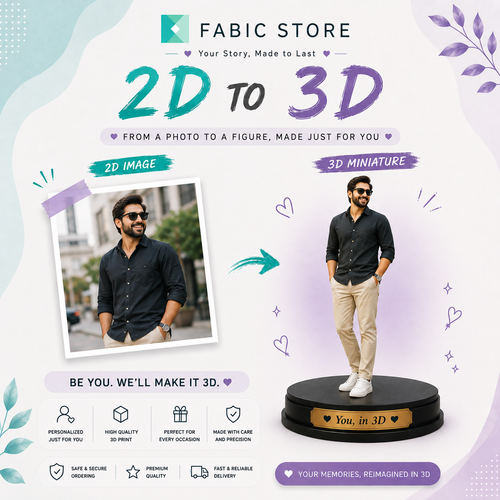 Your Story, Made to Last - Custom 3D Printed Single-Person Statue