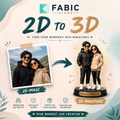Your Family Forever – Custom 3D Printed Family Statue for 2, 3 or 4 Members